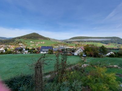 Ausblick aus dem Fenster. traumhafte Winterlandschaft direkt vor der Terrasse