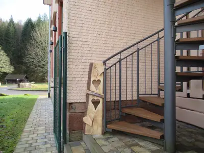 Fewo Schönmünzblick, Haus Ansicht Treppe zur Fewo,