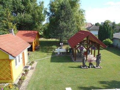 Gartenansicht vom Balkon