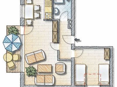 Ferienwohnung für 4 Personen (50 m²) in Baltrum 1/10