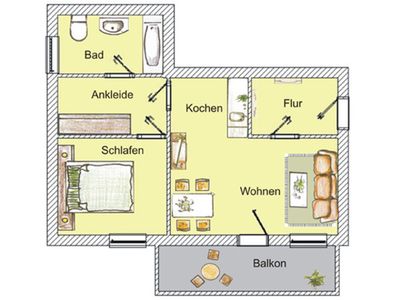 Ferienwohnung für 3 Personen (42 m²) in Bansin (Seebad) 8/8