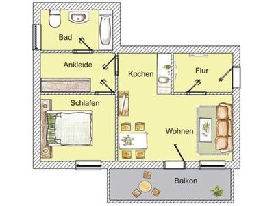 Ferienwohnung für 3 Personen (42 m²) in Bansin (Seebad) 8/8