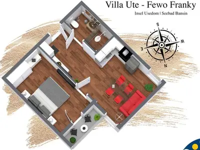 Ferienwohnung für 2 Personen (37 m²) in Bansin (Seebad) 5/10
