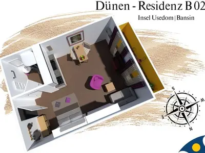 Ferienwohnung für 3 Personen (30 m²) in Bansin (Seebad) 3/10