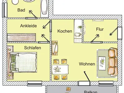 Ferienwohnung für 3 Personen (42 m²) in Bansin (Seebad) 7/7