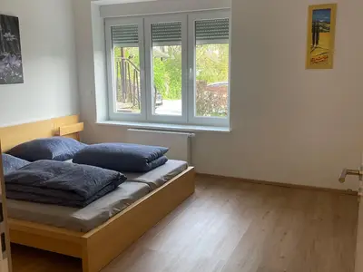 Blick in das Schlafzimmer