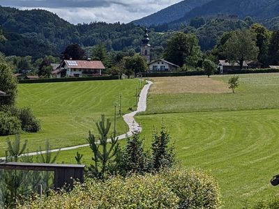 Blick aus der Wohnung zum Gangsteig