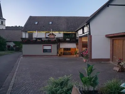 Blick auf Haus