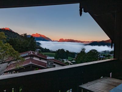 Ausblick vom Balkon - Sonnenaufgang