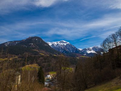 Blick vom Schloss Fürstenstein auf die Bergwelt