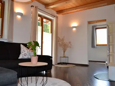 Wohnzimmer Kachelofen