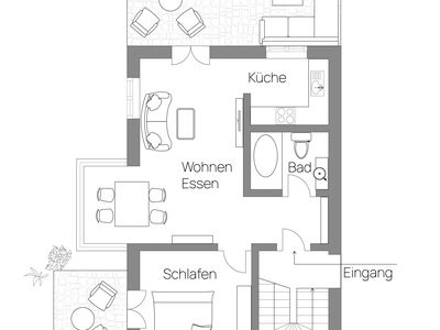 Grundriss Ferienwohnung