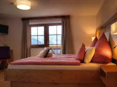 Schlafzimmer mit herrlichem Bergblick