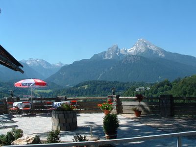 Terrasse mit Watzmannblick