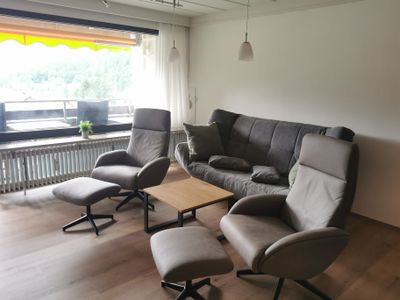 Wohnzimmer mit Schlafsofa