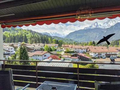 Balkon mit Watzmannblick Ferienwohnung Bergliebe