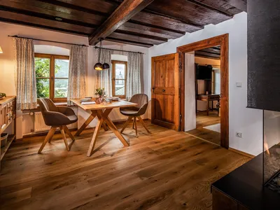 Essbereich mit Kamin Hofmusikerhaus 1