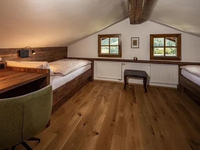 Schlafzimmer mit zwei Einzelbetten Hofmusikerhaus 3