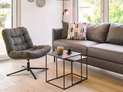Wohnbereich mit Sofa Fewo Panoramablick