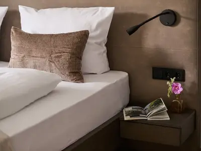 Schlafzimmer mit Doppelbett Fewo Panoramablick