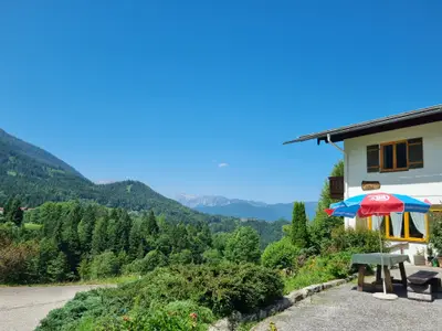 Aussicht auf Hochschwarzeck und Reiteralp
