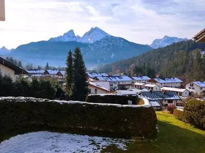 Aussicht vom Balkon zum Watzmann