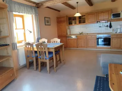 Essbereich und Küche Fewo 1