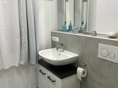 Badezimmer mit Bodenheizung