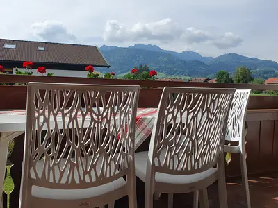 der Blick vom Balkon