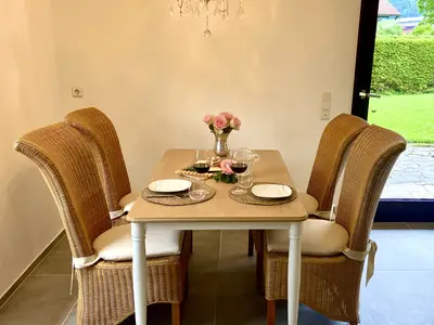 Essbereich Blick in den Garten