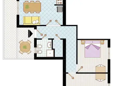 Ferienwohnung für 4 Personen (50 m²) in Bibione 2/10