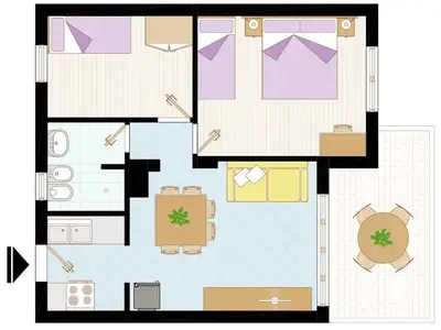 Ferienwohnung für 6 Personen (55 m²) in Bibione 8/10