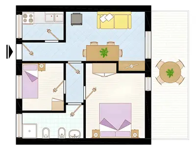 Ferienwohnung für 5 Personen (45 m²) in Bibione 3/10