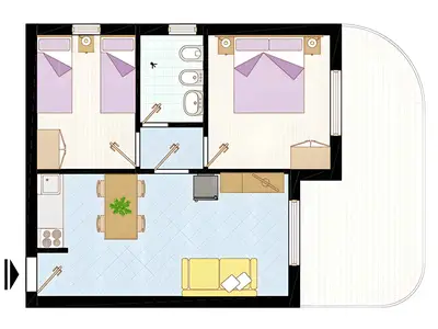 Ferienwohnung für 6 Personen (45 m²) in Bibione 9/10