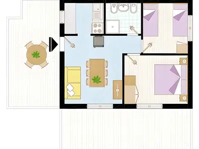 Ferienwohnung für 6 Personen (55 m²) in Bibione 9/10