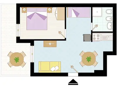 Ferienwohnung für 4 Personen (50 m²) in Bibione 6/10