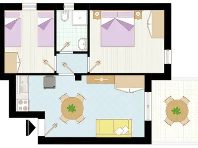 Ferienwohnung für 6 Personen (45 m²) in Bibione 5/10