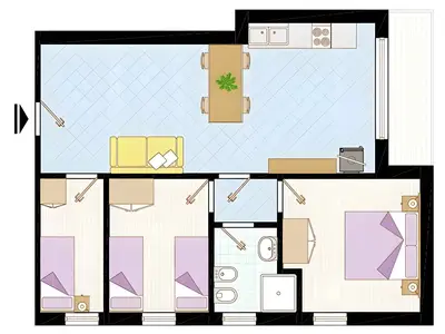 Ferienwohnung für 7 Personen (55 m²) in Bibione 10/10