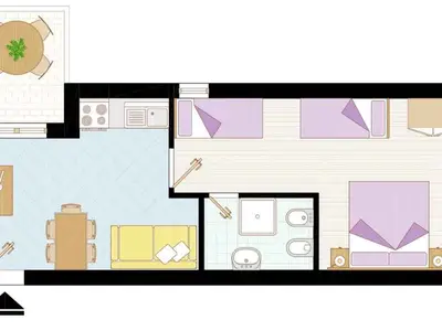 Ferienwohnung für 5 Personen (40 m²) in Bibione 5/10