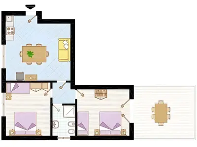 Ferienwohnung für 8 Personen (50 m²) in Bibione 3/10