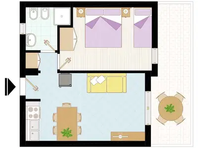 Ferienwohnung für 5 Personen (35 m²) in Bibione 5/10