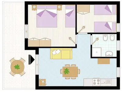 Ferienwohnung für 7 Personen (55 m²) in Bibione 7/10