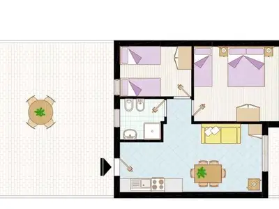 Ferienwohnung für 7 Personen (55 m²) in Bibione 3/10
