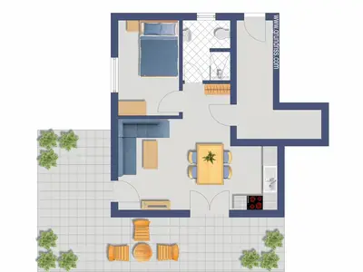 Ferienwohnung für 4 Personen (35 m²) in Biendorf 6/10