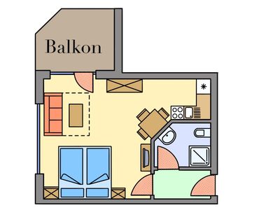 Ferienwohnung für 4 Personen (45 m²) in Binz (Ostseebad) 5/8