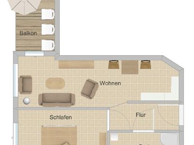 Ferienwohnung für 2 Personen (50 m²) in Binz (Ostseebad) 9/10