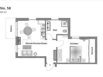 Ferienwohnung für 4 Personen (49 m²) in Binz (Ostseebad) 9/10