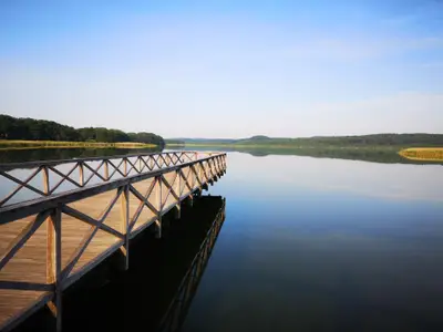 Sonnenaufgang am Schmachter See