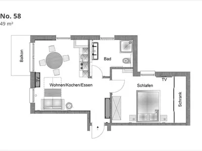 Ferienwohnung für 4 Personen (49 m²) in Binz (Ostseebad) 9/10