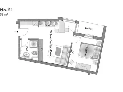 Ferienwohnung für 3 Personen (38 m²) in Binz (Ostseebad) 9/10